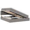vidaXL Lit avec rangement et matelas Taupe 160 x 200 cm Velours