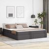 vidaXL Lit avec rangement et matelas avec matelas 2 pcs Gris Cuir