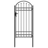 vidaXL Porte de Cl&ocirc;ture ASSEN 100 x 195 cm Acier enduit de poudre Gris
