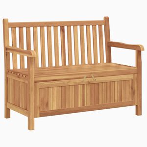 vidaXL banc avec stockage Marron 114 x 60 x 90 cm Bois de teck massif
