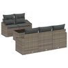 vidaXL Ensemble de Canap&eacute;s 6 pc Gris polyrotin