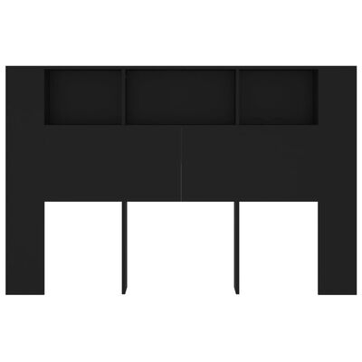 vidaXL Armoire de tête de lit Noir 160x18,5x104,5 cm