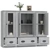 vidaXL Buffets 3 pcs sonoma gris bois d'ing&eacute;nierie