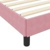 vidaXL Lit &agrave; ressorts avec matelas Rose 140 x 190 cm tissu