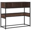 vidaXL Table console ch&ecirc;ne marron 90x35x80 cm bois d'ing&eacute;nierie