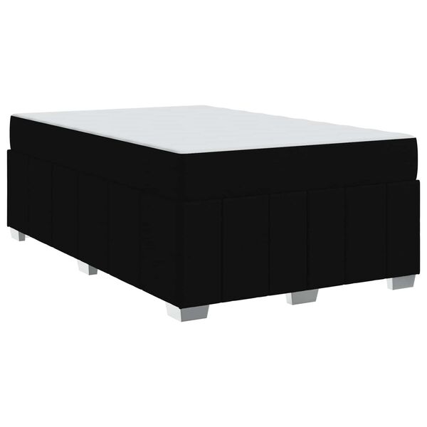 vidaXL Cadre de lit avec matelas Noir 120 x 200 cm tissu