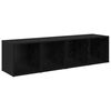 vidaXL Ensemble meuble TV 2 pc Ch&ecirc;ne noir Bois d'ing&eacute;nierie