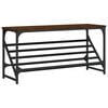 vidaXL &Eacute;tag&egrave;re &agrave; chaussures ch&ecirc;ne marron 90x30x45 cm bois d'ing&eacute;nierie