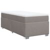 vidaXL Sommier &agrave; lattes de lit avec matelas Taupe 90x190 cm Tissu