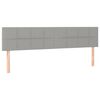 vidaXL Sommier &agrave; lattes de lit avec matelas Gris clair 200x200cm Tissu