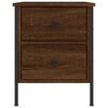 vidaXL Tables de chevet 2pcs chêne marron 40x42x50cm bois d'ingénierie