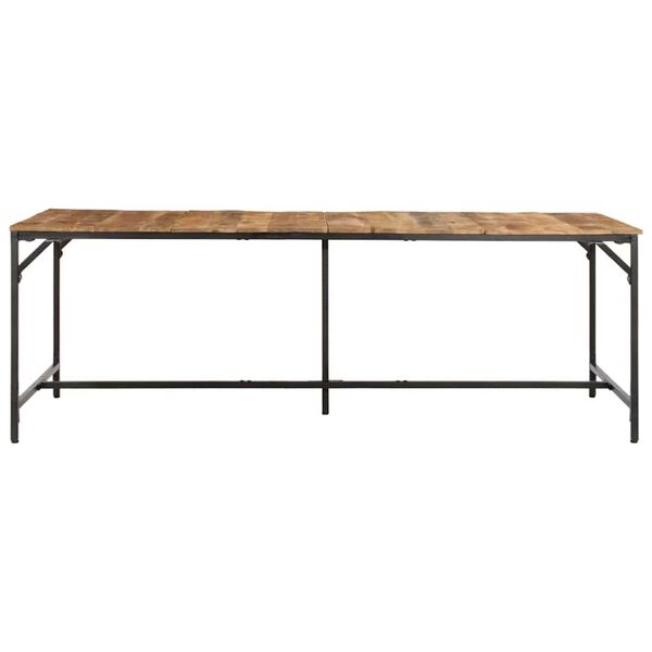 vidaXL Table &agrave; manger 220x90x75 cm bois de manguier massif brut