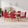 vidaXL Chaises &agrave; manger lot de 6 rouge bordeaux tissu