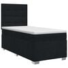 vidaXL Lit boxspring avec matelas Noir 90 x 200 cm Tissu