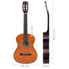 vidaXL Guitare classique avec sac pour d&eacute;butants 3/4 36"