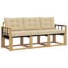 vidaXL Ensemble de canap&eacute;s d'ext&eacute;rieur 3 pc Blanc et Beige