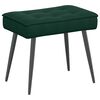 vidaXL Chaise de relaxation avec tabouret Vert fonc&eacute; Velours