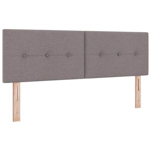 vidaXL T&ecirc;te de lit avec t&ecirc;te de lit Taupe 144 cm Cuir synth&eacute;tique