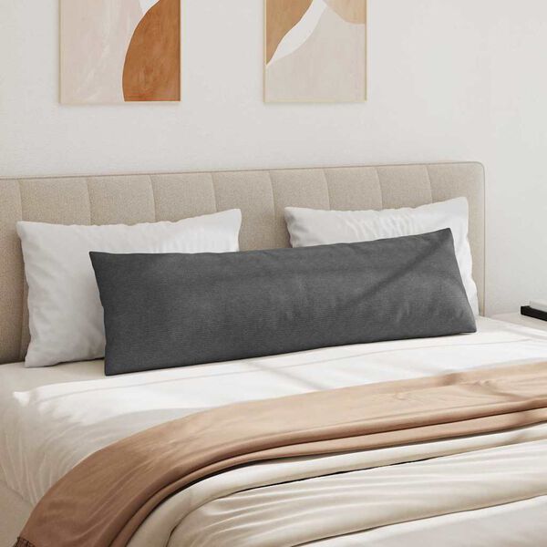 vidaXL Coussins de canap&eacute; 2 pcs Gris fonc&eacute; 145 x 40 cm