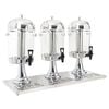 vidaXL Distributeur de jus en acier inoxydable 3 x 8 L