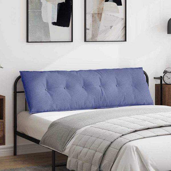 vidaXL Coussin de Dos Bleu denim 160 x 19 x 50 cm tissu