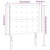 vidaXL Tête de lit avec oreilles Noir 103x16x118/128 cm Tissu