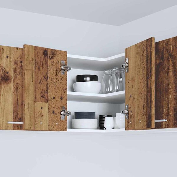 vidaXL Armoire suspendue Bois ancien et Blanc 57 x 57 x 40 cm