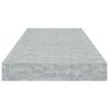vidaXL &Eacute;tag&egrave;res murales flottantes 4 pcs gris b&eacute;ton 60x23,5x3,8 cm MDF