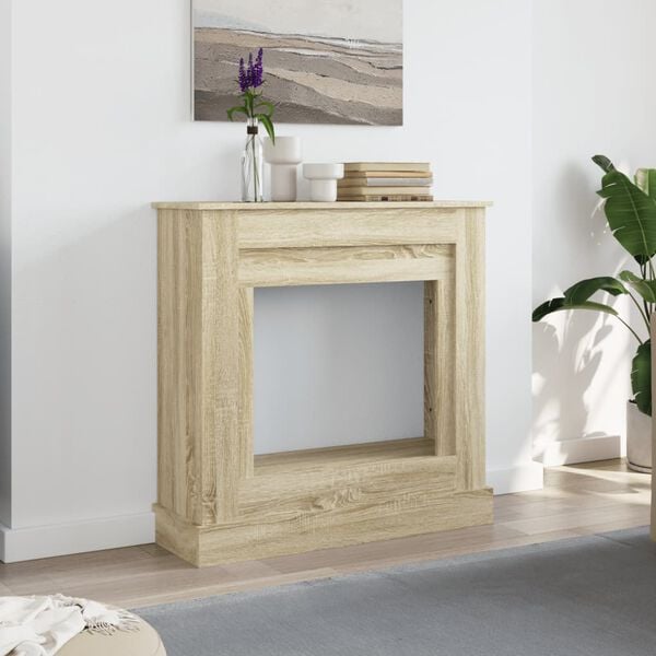 VidaXL Cadre de cheminée chêne sonoma 90x30x90 cm bois d'ingénierie