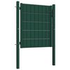 vidaXL Portail de cl&ocirc;ture en PVC et acier 100x100 cm vert