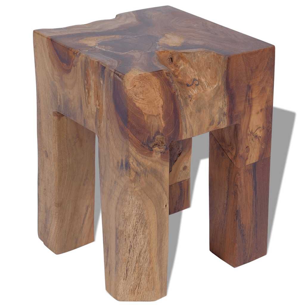 Tabouret à Fleurs En Teck Massif DESIGN DELIGHTS - 50x29x29 Cm, Style Chaise Pour Plantes