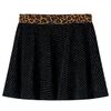 Jupe pour enfants avec ceinture l&eacute;opard noir 128