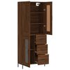 vidaXL Buffet haut Ch&ecirc;ne marron 69,5x34x180 cm Bois d'ing&eacute;nierie