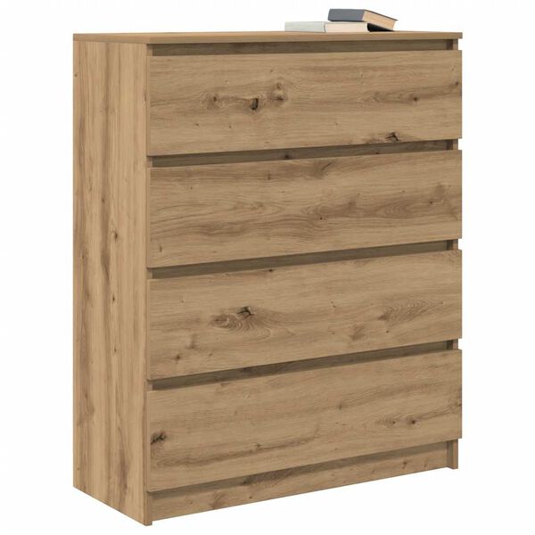 vidaXL Buffet ch&ecirc;ne artisanal 80x35x99 cm bois d'ing&eacute;nierie