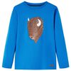 T-shirt enfants &agrave; manches longues bleu cobalt 116