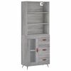 vidaXL Buffet haut Sonoma gris 69,5x34x180 cm Bois d'ing&eacute;nierie