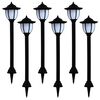 vidaXL Lampes solaires &agrave; LED d'ext&eacute;rieur 6 pcs Noir