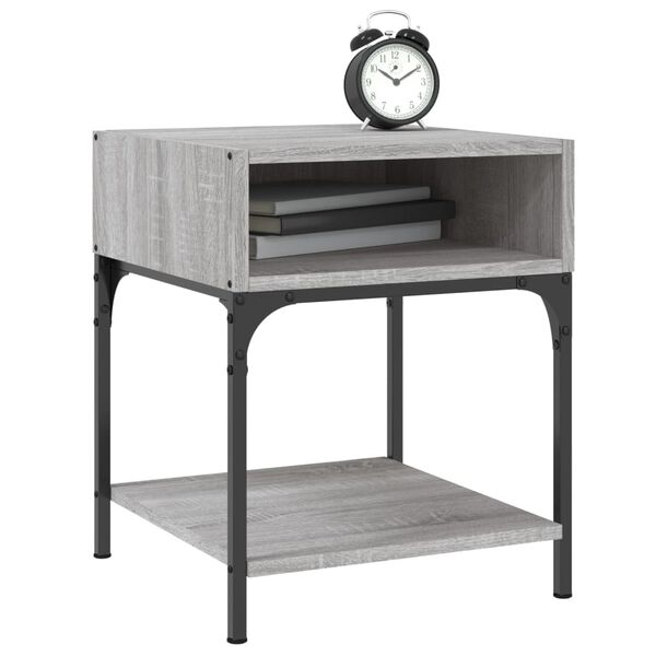 vidaXL Tables de chevet 2 pcs sonoma gris 40x41x50 cm bois ing&eacute;nierie
