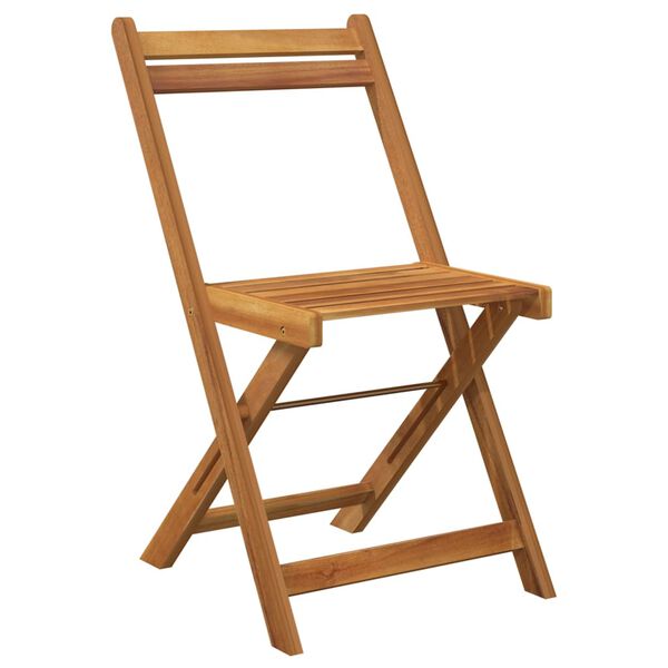 vidaXL Ensemble de bistro pliable 3 pcs bois d'acacia solide