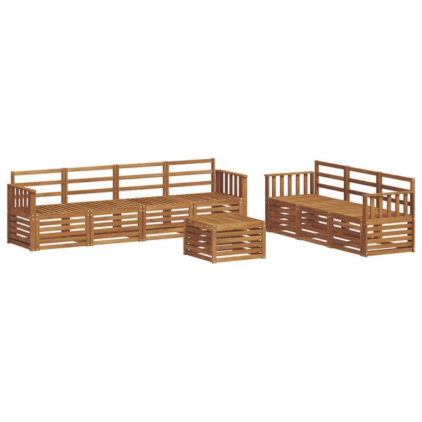 vidaXL Ensembles de canap&eacute;s 8 pcs Naturel Bois d'Acacia Massif