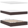 vidaXL Lit ottoman avec matelas marron fonc&eacute; 140x190 cm tissu