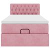 vidaXL Cadre de lit ottoman avec matelas rose 90x190 cm velours