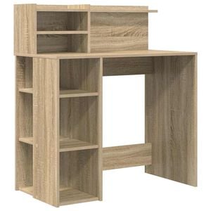 vidaXL Bureau Ch&ecirc;ne Sonoma Bois d'ing&eacute;nierie 90 x 48 x 101,5 cm