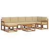 vidaXL Ensemble de canap&eacute;s d'ext&eacute;rieur 8 pc Naturel et Beige