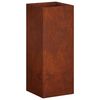 vidaXL Cache-pot de jardin Rouill&eacute; 20 x 20 x 50 cm Acier patin&eacute;