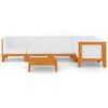 vidaXL Salon de jardin 6 pcs avec coussins Bois d'acacia solide
