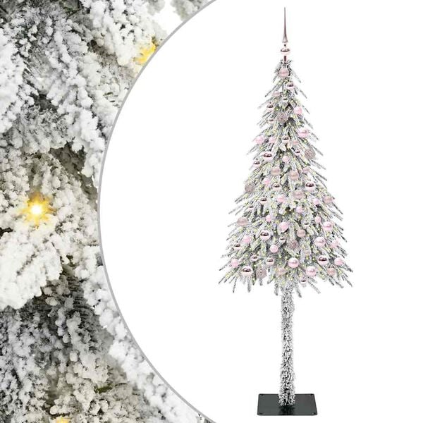 vidaXL Sapin de Noël avec 300 LED Blanc 180 cm PE et Acier