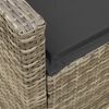 vidaXL Salon de jardin 4 pcs avec coussins forme L gris r&eacute;sine tress&eacute;e