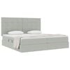 vidaXL Lit avec rangement et matelas Gris clair 200 x 200 cm Velours