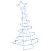 vidaXL Sapin de No&euml;l LED LOVIISA 100 LED Bleu 51 x 99 cm